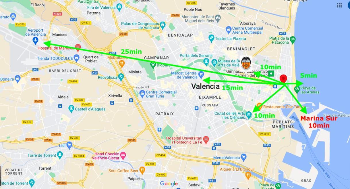 Best Valencia Beach Rooms-Shared Flat Екстер'єр фото